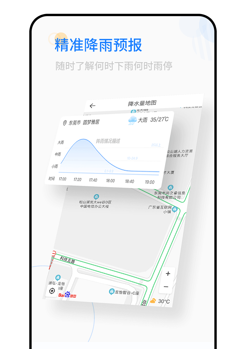 精(jīng)准降雨预报,随时了解降雨信息